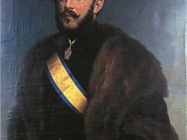 Franjo (Franz) baron Kulmer (1806–1853) s Řádem železné koruny 2. třídy (velkokřížem) a velkostuhou 1. třídy, anonymní olejomalba z roku 1852.
